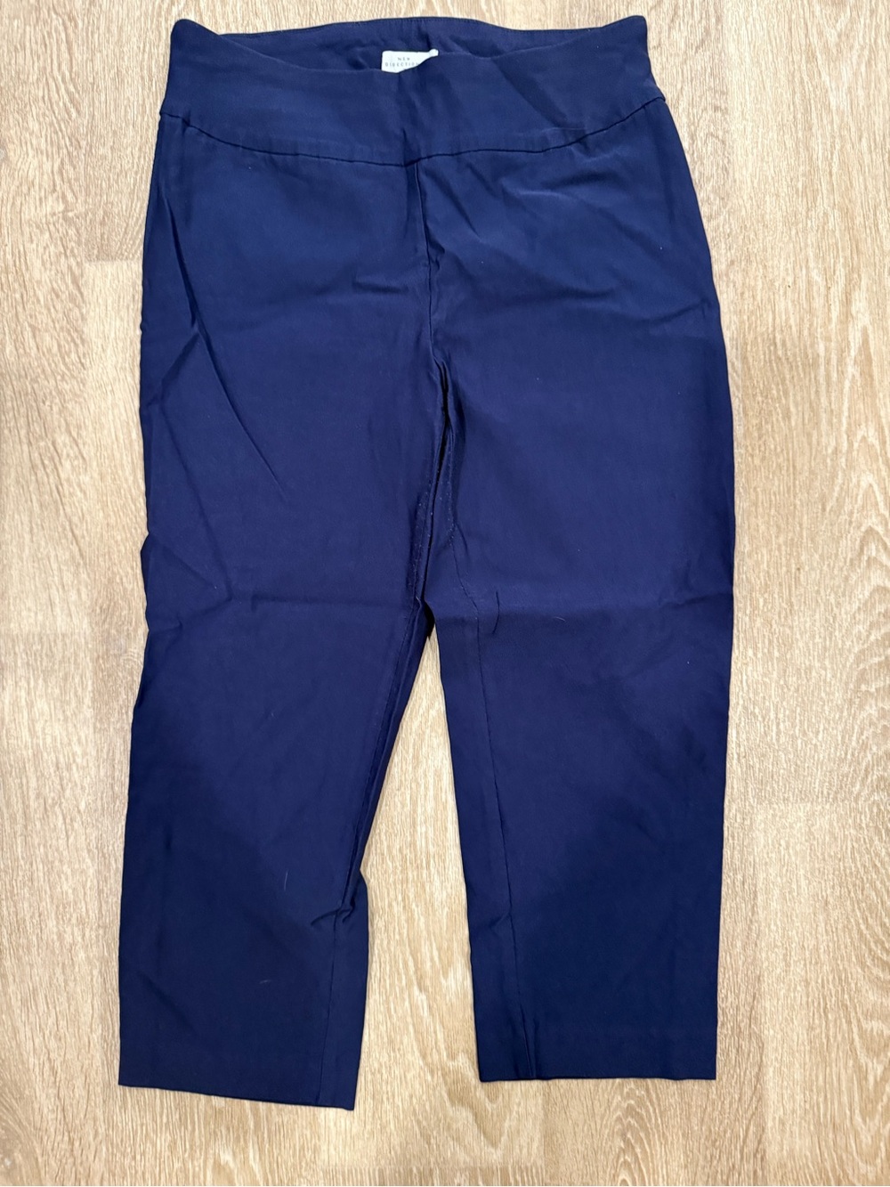 new directions Navy Crop Ponte Capris